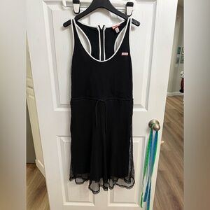 Hunter Black Mesh Racerback Dress Y2K Athleisure Small sporty golf pickleball